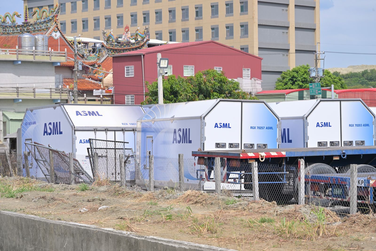 ASML lithography machines being air-freighted for delivery