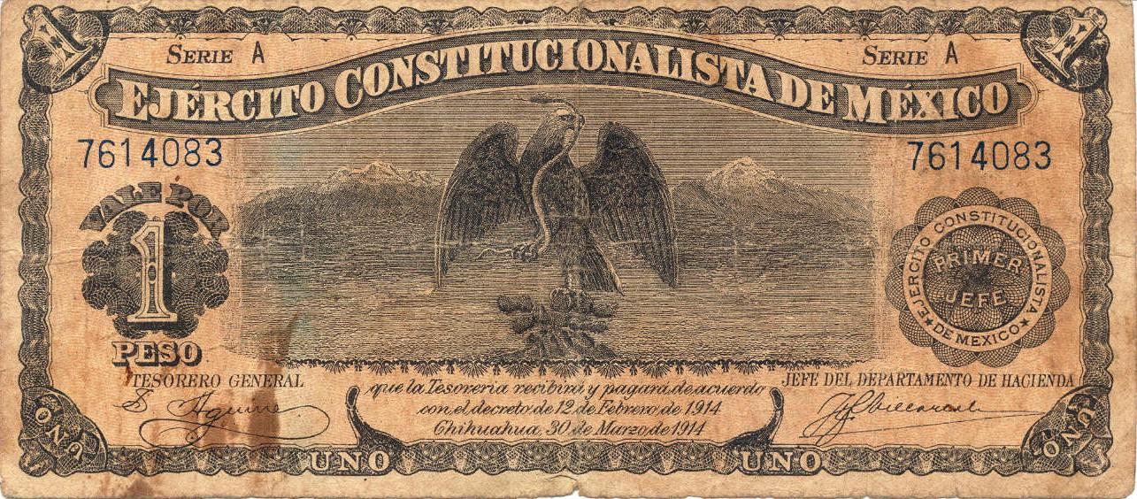 Mexican peso banknotes