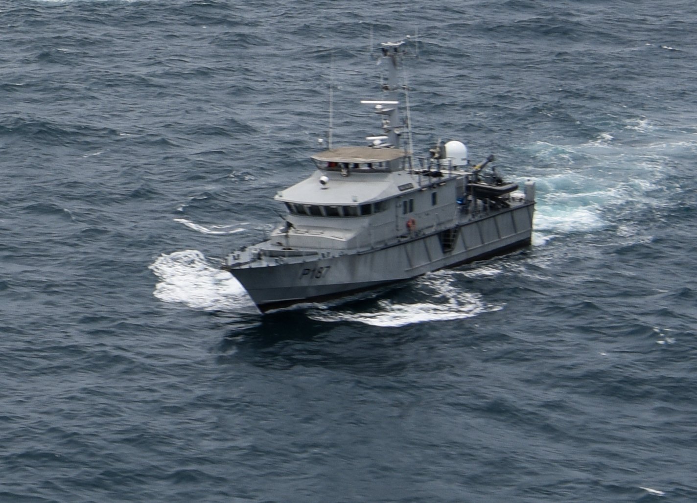 The Nigerian Navy patrol vessel NNS Nguru under way