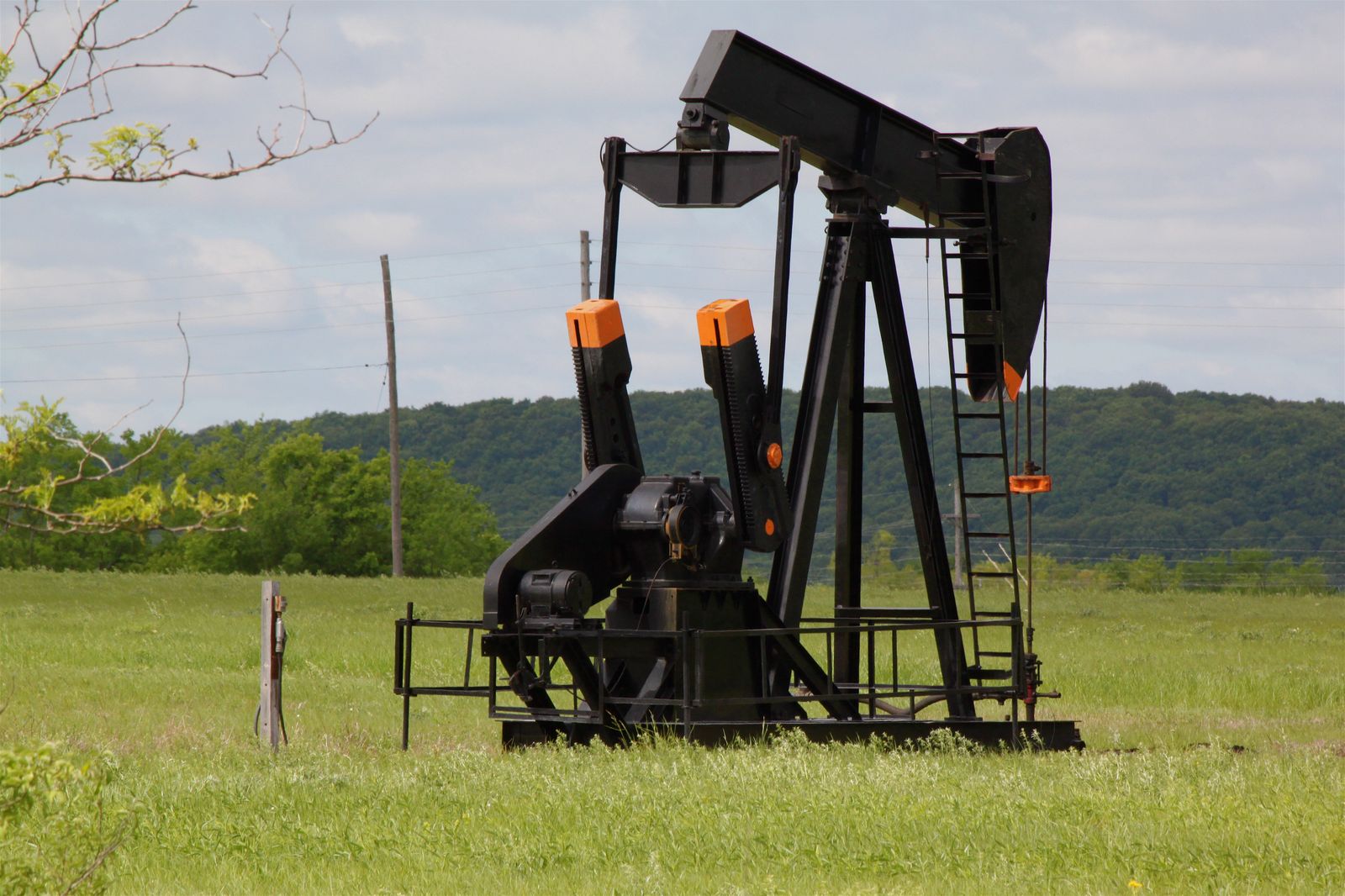 Oil pumpjacks working an oil field