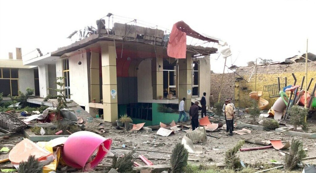 Destroyed buildings in Mekelle, Tigray