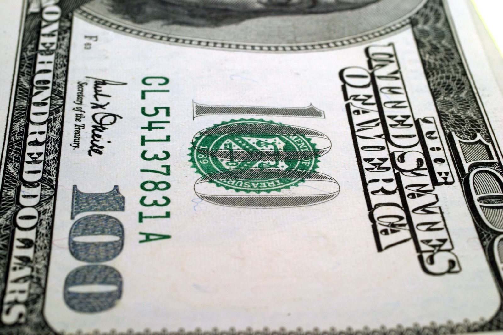 US dollar banknotes
